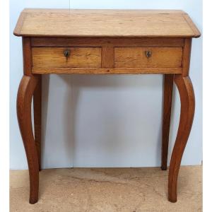 Small Writing Desk Solid Oak Louis Philippe Style Nineteenth Time
