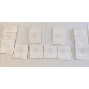Table Service Tablecloth 232x156 + 12 Napkins Linen Damask Decor Floral Embroidery Ju