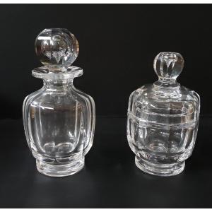 Perfume Bottle + Baccarat Crystal Toiletry Box Model Harcourt Malmaison