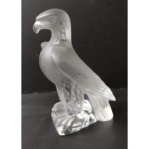 Royal Eagle Crystal Statue Sign Lalique France Height 24 Cm