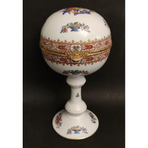 Jewelry Box Bonbonniere Porcelain Raynaud Limoges Decor Old China Damon