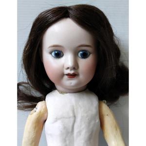 Doll France Sfbj Paris 60 Porcelain Head Natural Hair Ht 42 Cm 1910