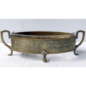 Empire Style Bronze And Copper Centerpiece Planter