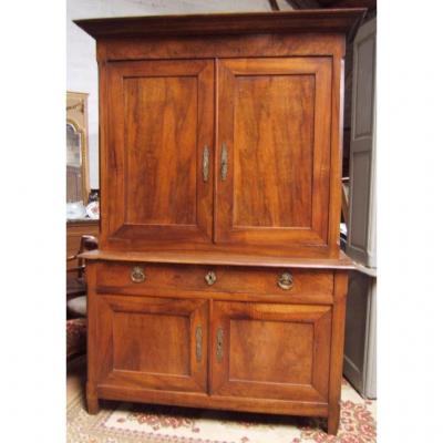 Buffet 2 Body Walnut Massif Epoque XIX Restoration