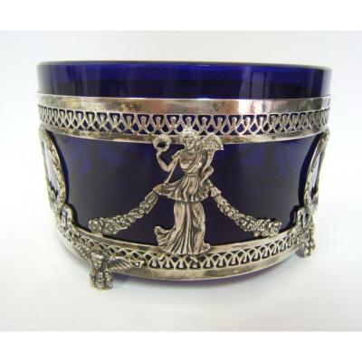 Crystal Blue Set Sterling Silver Fouquet Lapar Paris Minerva Empire