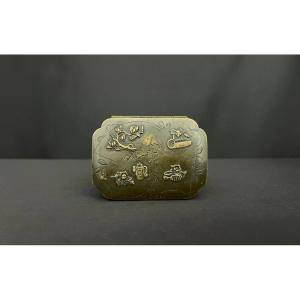 Japanese Bronze Box, Dating From The Meiji Period (1868–1912).