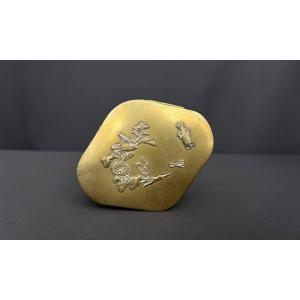 Japanese Bronze Box With Floral And Animal Motifs – Meiji Period