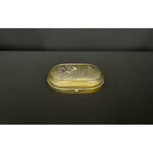 Japanese Bronze Box With Antique Patina, Meiji Period (1868–1912).