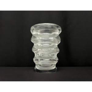 Lalique “mortefontaine” Crystal Vase, Signed Lalique France – Large Model