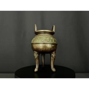 Bronze Tripod Incense Burner, Vietnam, Circa 1900