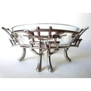 Japanese Cup In Silver Bronze Christofle Bambou