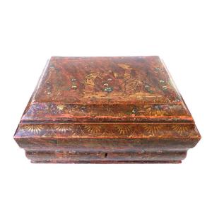 Louis XV Period Wig Box Martin Varnish Chinese Decor 18th Century