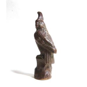 Parrot Cockatoo Bronze Sculpture Patina Medal Stamp 