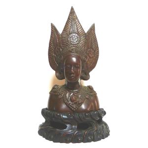 Bronze Bust Indochina Vietnam Bien Hoa School Traditional Dancer