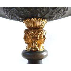 Empire Style Bronze Plate Holder Table Surtrout Cup