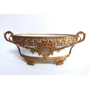 Jardinière In Sèvres Porcelain 1845 And Gilt Bronze For The Château Des Tuileries