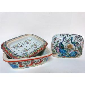 Soap Box Chinese Porcelain XIXe