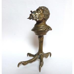 Severo Calzetta Da Ravenna Renaissance Oil Lamp In Bronze Italy Grand Tour 19th Century