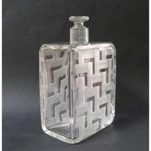 Jean Luce Large Art Deco Cut Glass Perfume Bottle