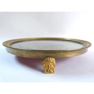 19th Century Empire Period Gilt Bronze And Mercury Mirror Table Centrepiece