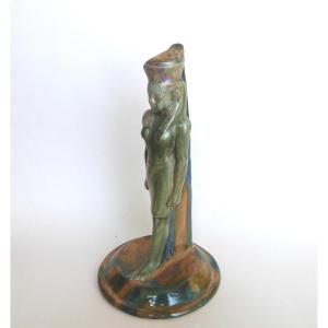 Alfred Renoleau Rare Sculpture After Ancient Egypt Flamed Sandstone 