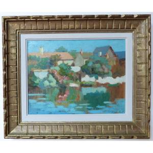 Achille Gaston Marchal Landscape Of Seine Et Marne Crécy Early 20th Century 