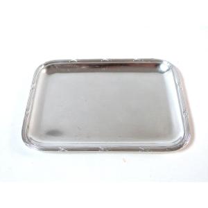 Louis XVI Silver Cross Ribbon Card Tray