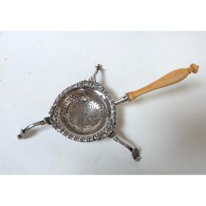 Solid Silver Tea Strainer, Restoration Period 