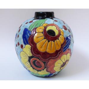 Charles Catteau Kéramis Art Deco Earthenware Vase 