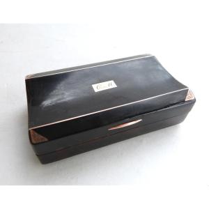 Late 19th Century Tortoiseshell And 14k Gold Snuffbox 