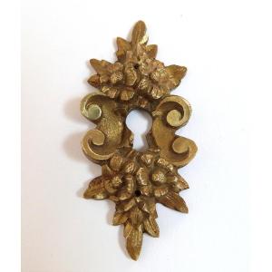 18th-century Louis XVI Period Bronze Furniture Keyhole Escutcheon