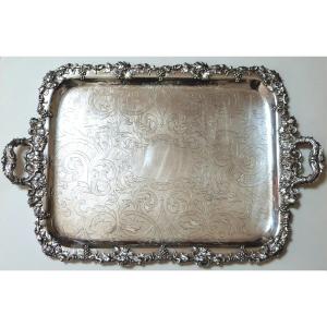 Charles Christofle Large Serving Tray, Mid-19th Century 