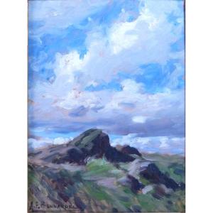 Alexandre F. Bonnardel, Mountain Landscape, Lyon Painter 1918