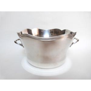 Meurgey Paris Silversmith Silver-plated Metal Cooler 