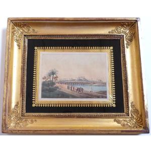 Orientalist Watercolor Drawing, Mid-19th Century