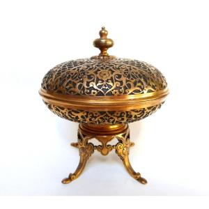 Armand Point - Seugnot à Paris Rare Orientalist Gilt Bronze Bonbonnière Box 19th Century