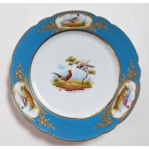 Chapelle à Paris Restoration-period Porcelain Plate In The Sèvres Style
