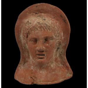 Etruscan Votive Head — Certificate Of Authenticity + Qed Test + Expert Document