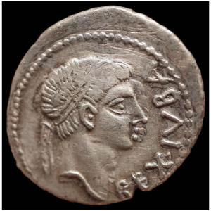 Juba II & Cleopatra Selene — Denarius “isis & Sistrum”— Rare — With Certificate Of Authenticity