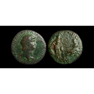 Nero Sestertius “annona Avgvsti Ceres” — Lugdunum — Certificate Of Authenticity