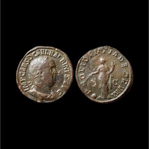Rare Balbinus Sestertius “providentia Deorvm” — Certificate Of Authenticity