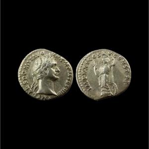 Domitian Denarius With Minerva — Certificate Of Authenticity