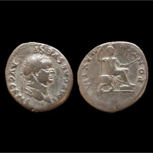 Vespasian Denarius “pontifex Maximus” — Certificate Of Authenticity