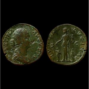Faustina II Sestertius “ivnoni Lvcinae” — Certificate Of Authenticity