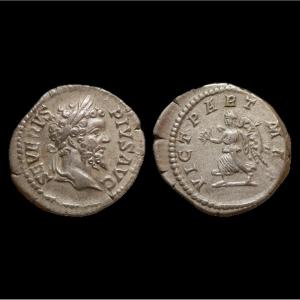 Septimius Severus — Denarius Vict Part Max, Ric Iv.1 295 — Certificate Of Authenticity