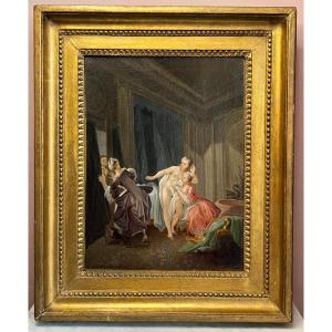 The Bath Exit Oil On Canvas 19th Century