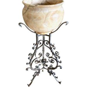 Tripod Base, Wrought Iron 