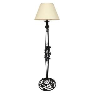 Wrought Iron Floor Lamp, Art Deco Work Circa 1920