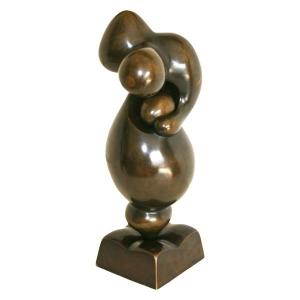Bronze Sculpture, Motherhood, Signed Igor Balarin, 20th Century