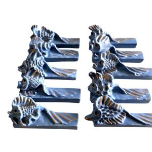 Knife Holders, Set Of 10 Vintage 1950